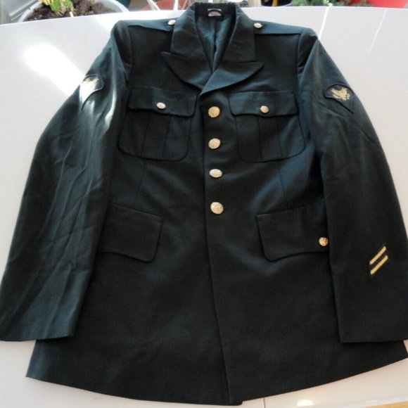 40R DSCP DEROSSI & SON SERGE AG-489 CLASS A DRESS ARMY UNIFORM JACKET LD 2413
